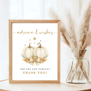 Poster Vœux de conseils pour la baby shower de jumeaux au