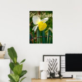 Poster Vœux de jonquille et de Pâques (Bureau à domicile)