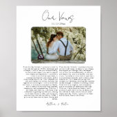 Poster Voeux de mariage avec cadeau d'anniversaire photo (Devant)