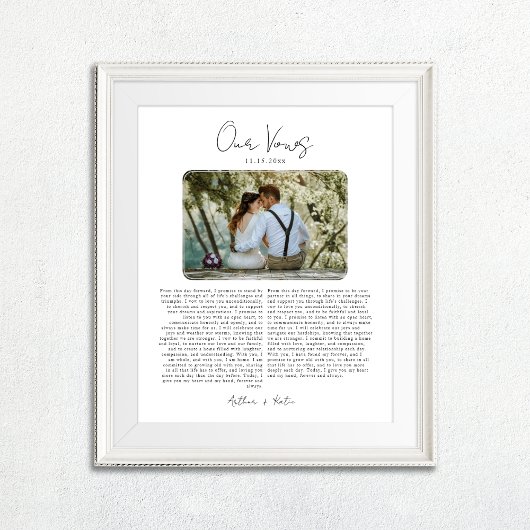 Poster Voeux de mariage avec cadeau d'anniversaire photo