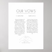 Poster Vœux de mariage | Cadeau de premier anniversaire d (Devant)
