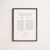 Poster Vœux de mariage | Cadeau de premier anniversaire d