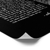Poster Vœux de mariage écriture moderne noir et blanc ave (Coin)