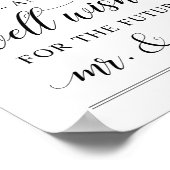 Poster Vœux de mariage élégants en écriture noire (Coin)