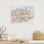 Poster Vœux de Noël autour du monde (Cuisine)