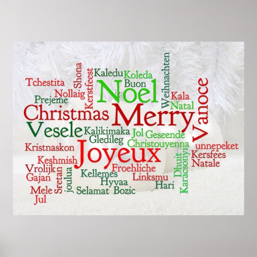 Poster Vœux de Noël autour du monde (Devant)