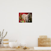 Poster Voeux de Noël éléphant (Cuisine)