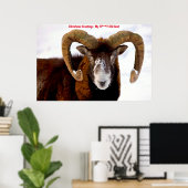 Poster voeux de Noël Ma chèvre miel (Bureau à domicile)