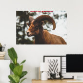 Poster voeux de Noël Ma chèvre miel (Bureau à domicile)