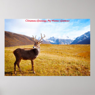 Poster Vœux de Noël Mon Chasseur Cueilleur