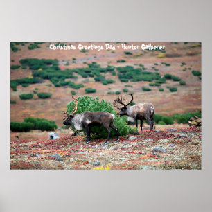 Poster Vœux de Noël Papa Chasseur-Cueilleur