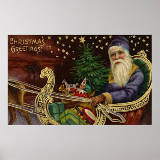 Poster Voeux de Noël Vintage