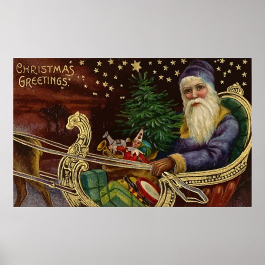 Poster Voeux de Noël Vintage (Devant)