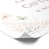 Poster Vœux de papillon Baisers de bébé Merci Signe (Coin)