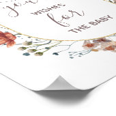 Poster Voeux Fleur sauvage d'automne pour bébé (Coin)