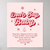 Poster Voeux modernes pour bébé Noël Baby shower Jeu (Devant)