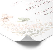 Poster Vœux Papillon Pastel Baisers de Bébé Devinez Combi (Coin)