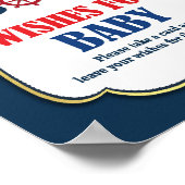 Poster Voeux pour bébé Baby shower nautique activité (Coin)