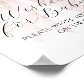 Poster Voeux pour bébé Floral Bow Girl Baby shower Jeu (Coin)