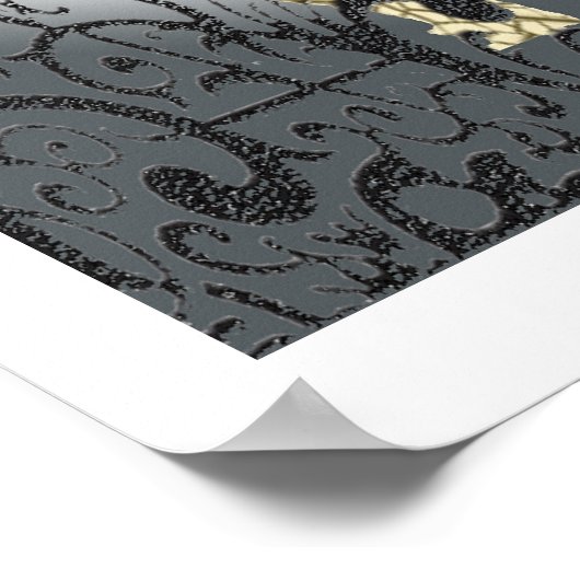 Poster Vogue Noir En Or (Coin)