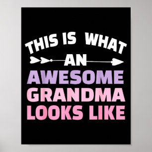 Poster Voici à quoi ressemble une super grand-mère Grandm