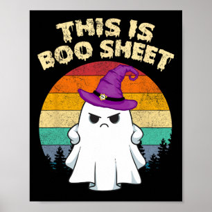 Poster Voici Bosheet Ghost Retro Halloween Costume Me