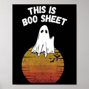Poster Voici Bosheet Ghost Retro Halloween Easy Costu