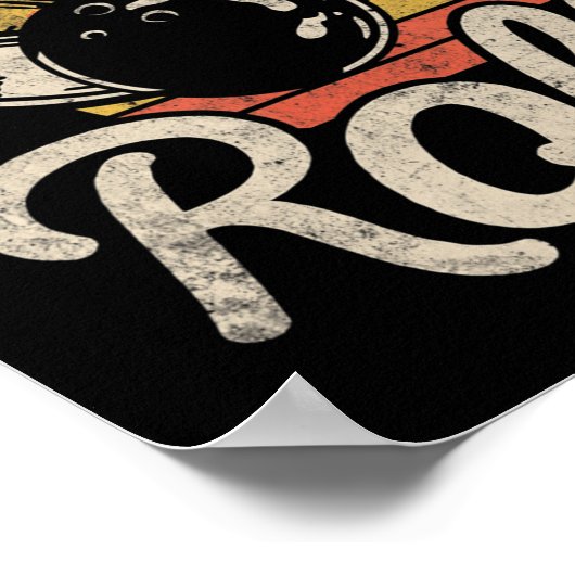 Poster Voici Comment Je Roll Retro Bowling Bowler Fun Cad (Coin)