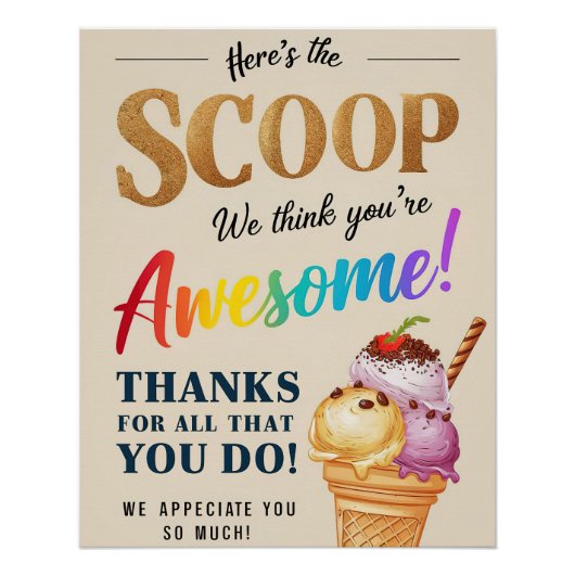 Poster Voici l’affiche Scoop We Think You’re Awesome (Devant)
