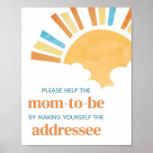 Poster Voici la station Son Baby shower Enveloppe (Devant)