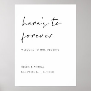 Poster Voici l'accueil de Forever Modern Mariage