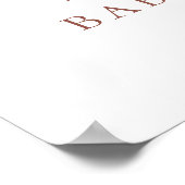 Poster Voici L'Accueil Du Baby shower Boy Sun Boho (Coin)