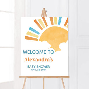 Poster Voici l'accueil du Baby shower Son