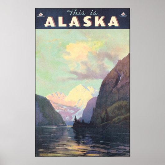 Poster Voici l'affiche Vintage voyage de l'Alaska (Devant)
