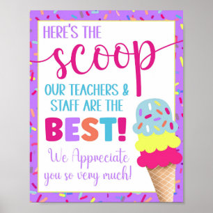 Poster Voici l'appréciation de la crème glacée Scoop
