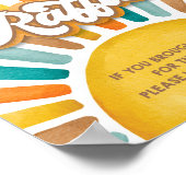 Poster Voici le Baby shower de caleçon fils (Coin)