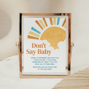Poster Voici le Baby shower du Fils Ne dites pas Baby