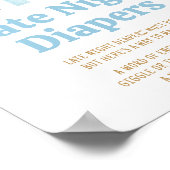 Poster Voici le Baby shower Fils Diapeurs de nuit tardive (Coin)