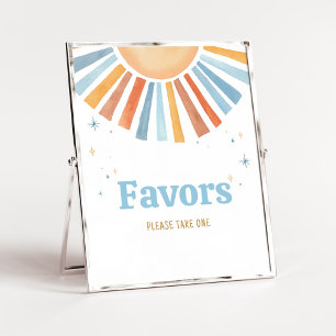 Poster Voici le Baby shower Fils Faveurs