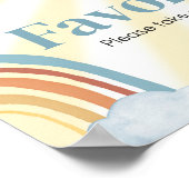 Poster Voici le Baby shower rétro Son Favors (Coin)