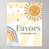 Poster Voici le Baby shower rétro Son Favors (Devant)