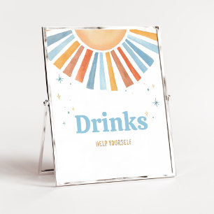 Poster Voici le Baby shower Son Boissons