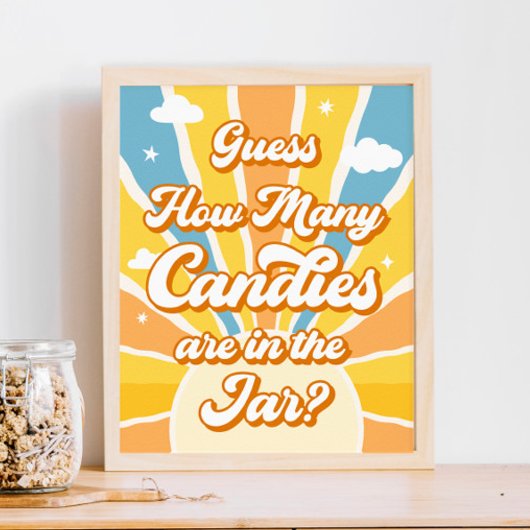 Poster Voici le Baby shower Sun Devinez combien