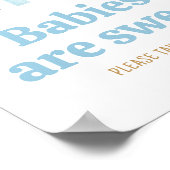 Poster Voici le Fils Baby shower Les bébés sont doux (Coin)