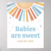Poster Voici le Fils Baby shower Les bébés sont doux (Devant)