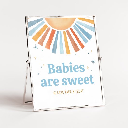 Poster Voici le Fils Baby shower Les bébés sont doux
