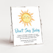 Poster Voici le Fils mignon Soleil Ne pas dire Bébé