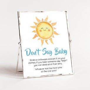 Poster Voici le Fils mignon Soleil Ne pas dire Bébé