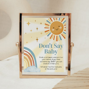 Poster Voici le fils Retro Baby shower Dont Dont Baby