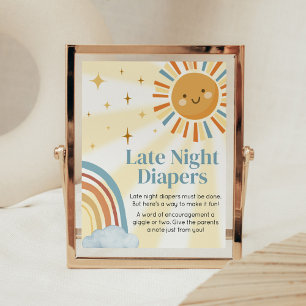 Poster Voici le fils Retro Late Night Diapers